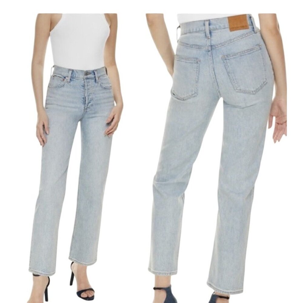 Aritzia DENIM FORUM Women’s Size 28L The BF High Rise Loose Jeans Slim Leg